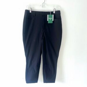 HALARA Black Mid-Rise Capri Quick-Dry Golf Pants